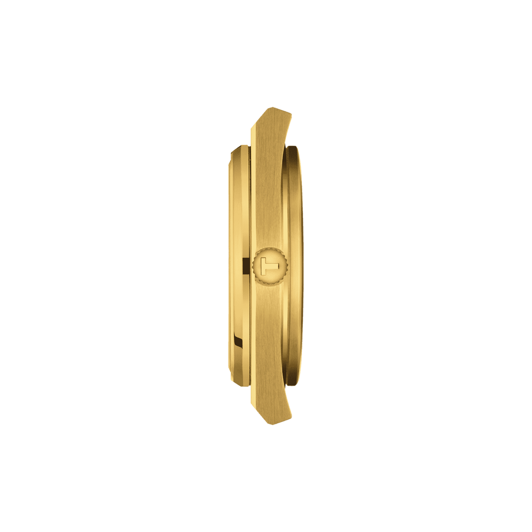 Tissot Clock PRX 39,5 mm Champagne Quartz Steel Finish PVD Gold Gold T137.410.33.021.00