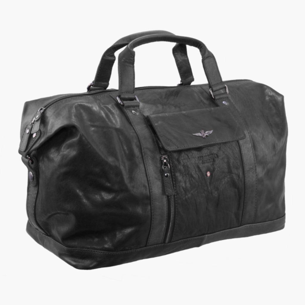 Aeronautica Militare Genuine leather travel bag VINTAGE AM306-NE - Capodagli 1937
