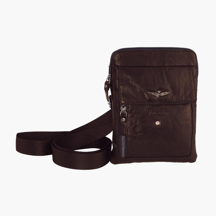 Aeronautica Militare Small Vintage leather shoulder bag AM301-MO - Capodagli 1937