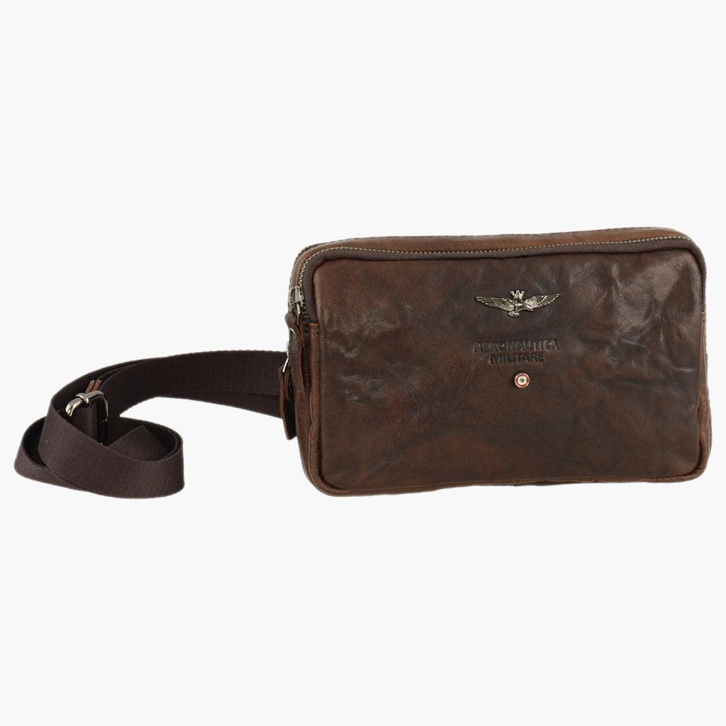 Aeronautica Militare Kleine Vintage leren schoudertas AM309-MO - Capodagli 1937