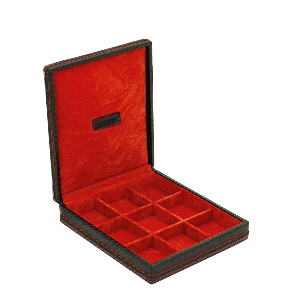 Friedrich23 Carbon manchetknopendoos 9 plaatsen Zwart 32053-2 - Capodagli 1937