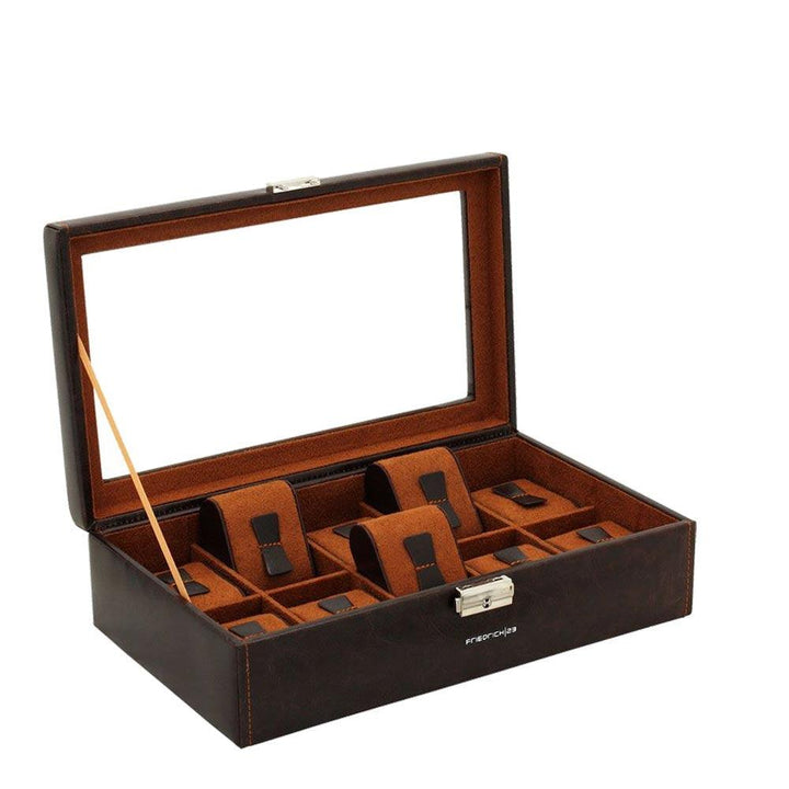 Friedrich23 Uhrenbox mit 10 sichtbaren Plätzen Testa di moro 20084-3 - Capodagli 1937
