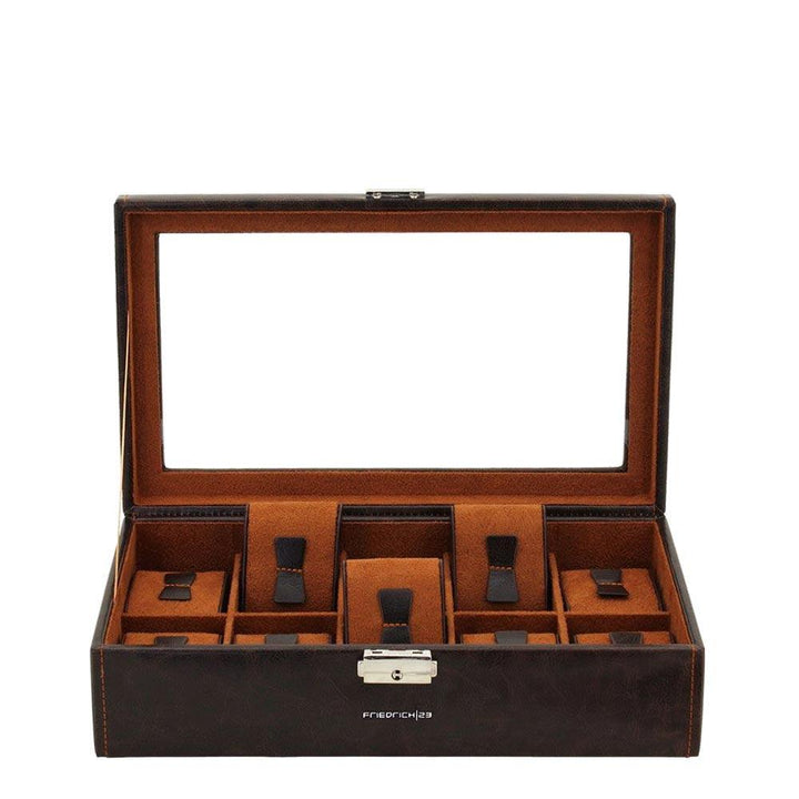 Friedrich23 Uhrenbox mit 10 sichtbaren Plätzen Testa di moro 20084-3 - Capodagli 1937