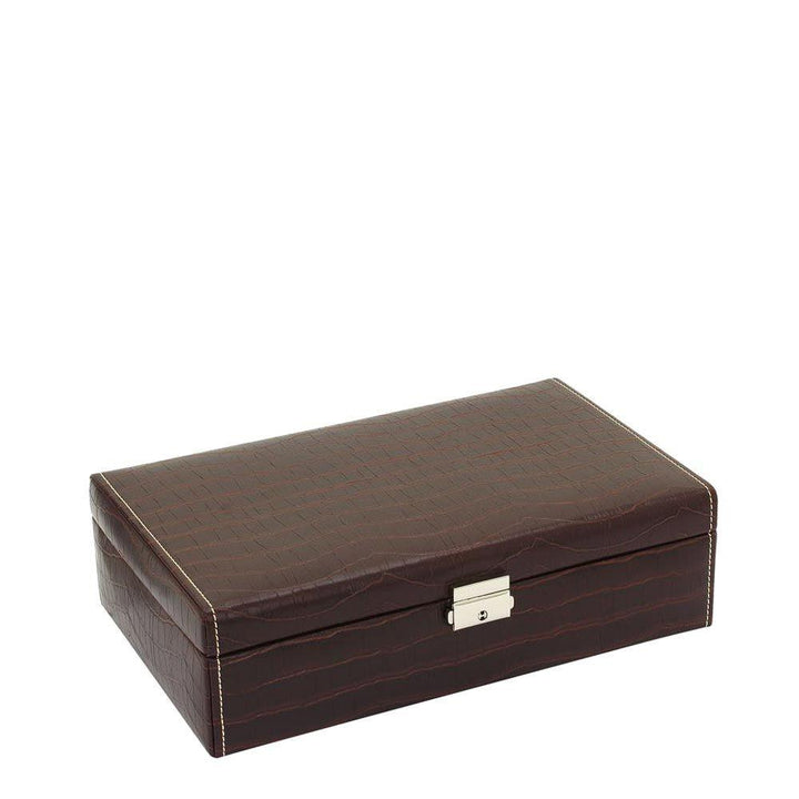 Friedrich23 10-Sitzer-Uhrenbox mit Krokodildruck Testa di moro 20122-3 - Capodagli 1937