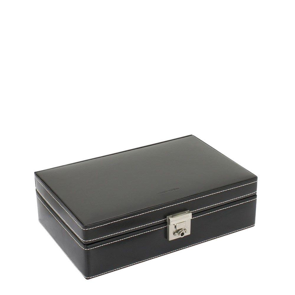 Friedrich23 organisierte Uhrenbox mit 10 Plätzen Schwarz 26120-2 - Capodagli 1937