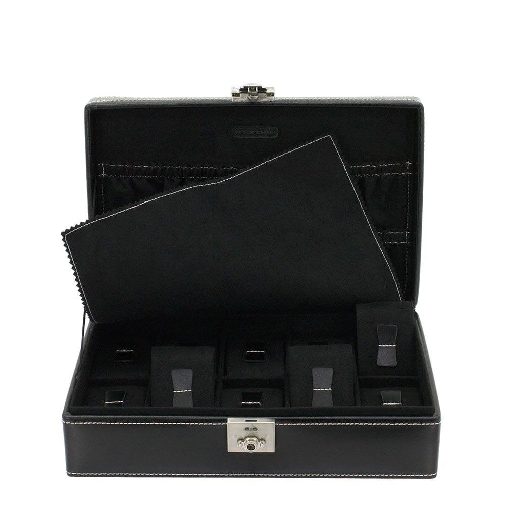 Friedrich23 organisierte Uhrenbox mit 10 Plätzen Schwarz 26120-2 - Capodagli 1937