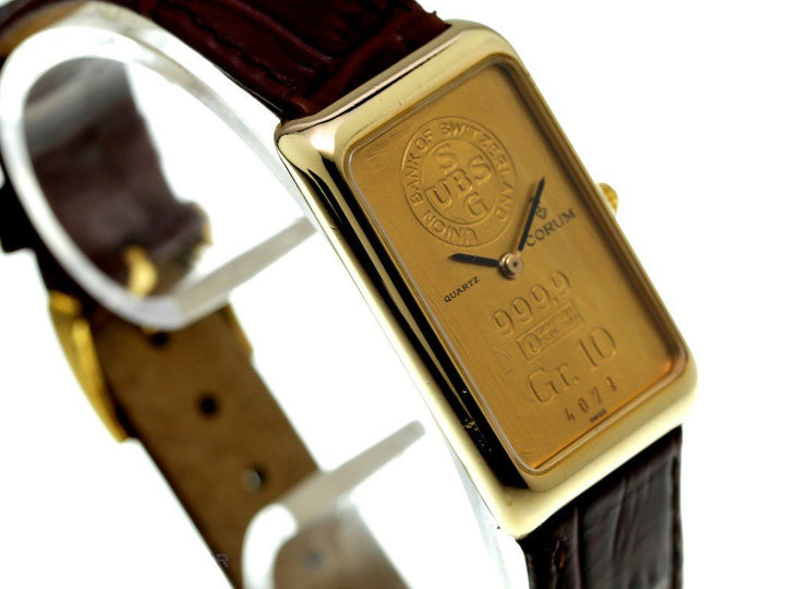 Corum herenhorloge Lingotto 10g 21x34mm 18kt goud quartz 42400 - Gioielleria Capodagli