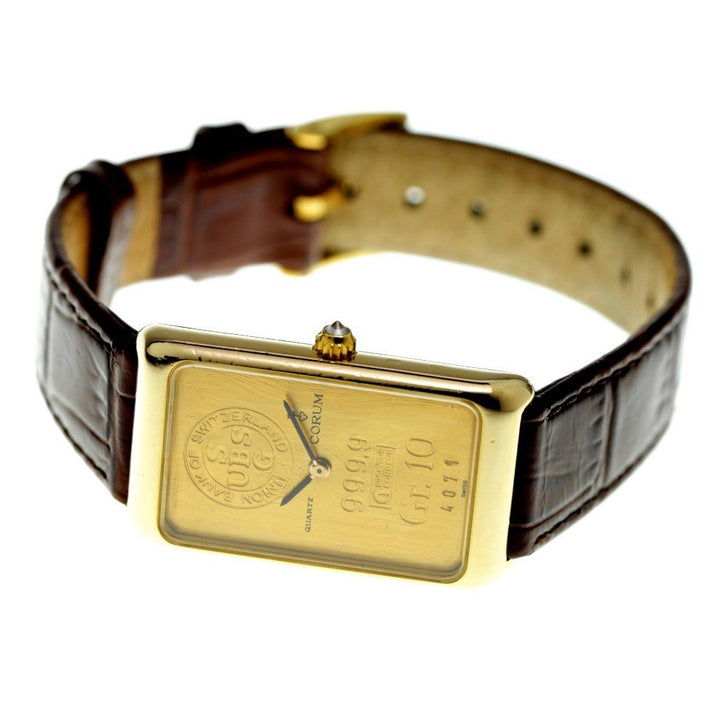 Corum herenhorloge Lingotto 10g 21x34mm 18kt goud quartz 42400 - Gioielleria Capodagli