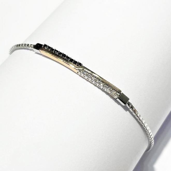 Davide &amp; Delucchi Barretta Tennisarmband 18kt wit- en roségouden diamanten 0075BR - Capodagli 1937