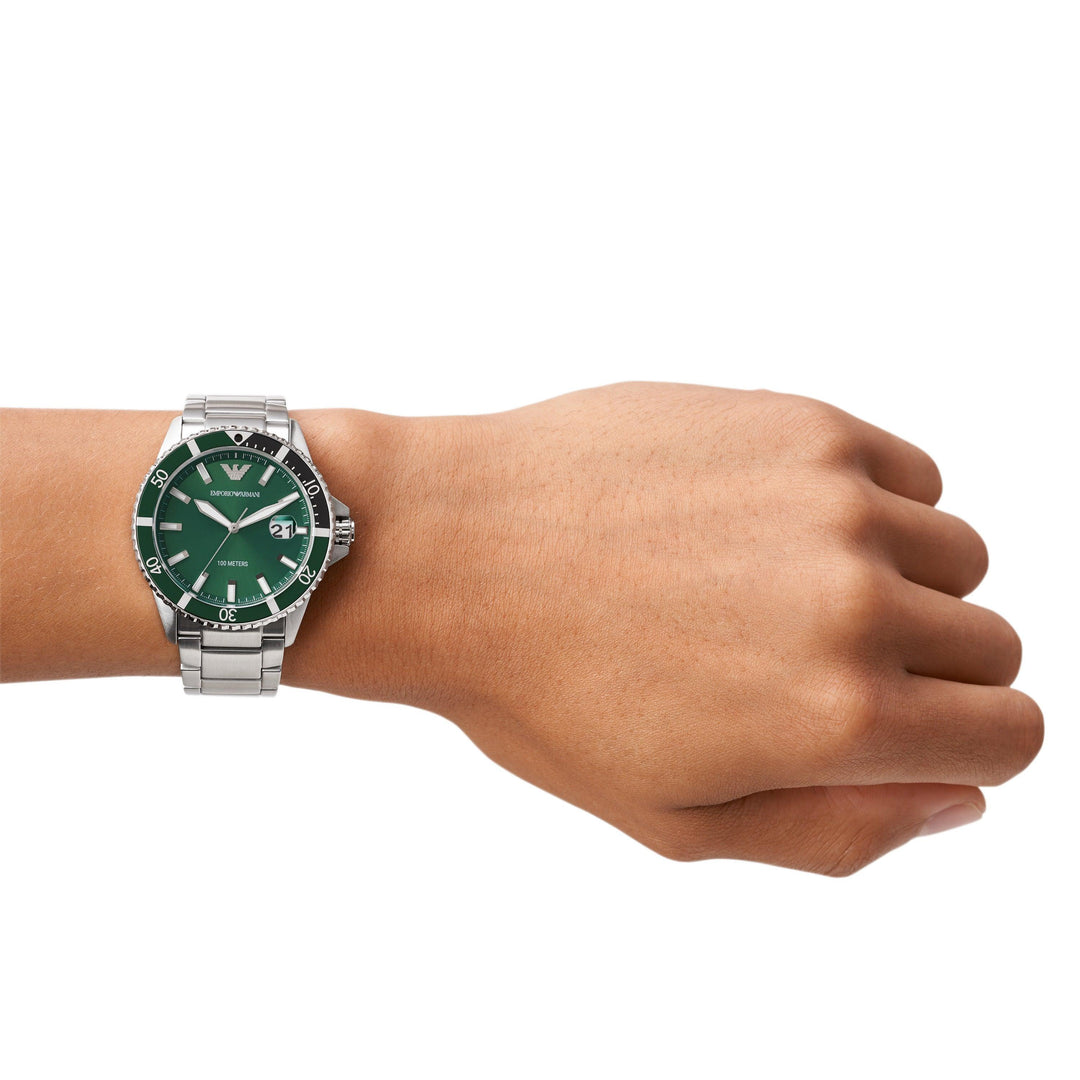 Emporio Armani orologio uomo Diver verde 42mm quarzo acciaio AR11338 - Capodagli 1937