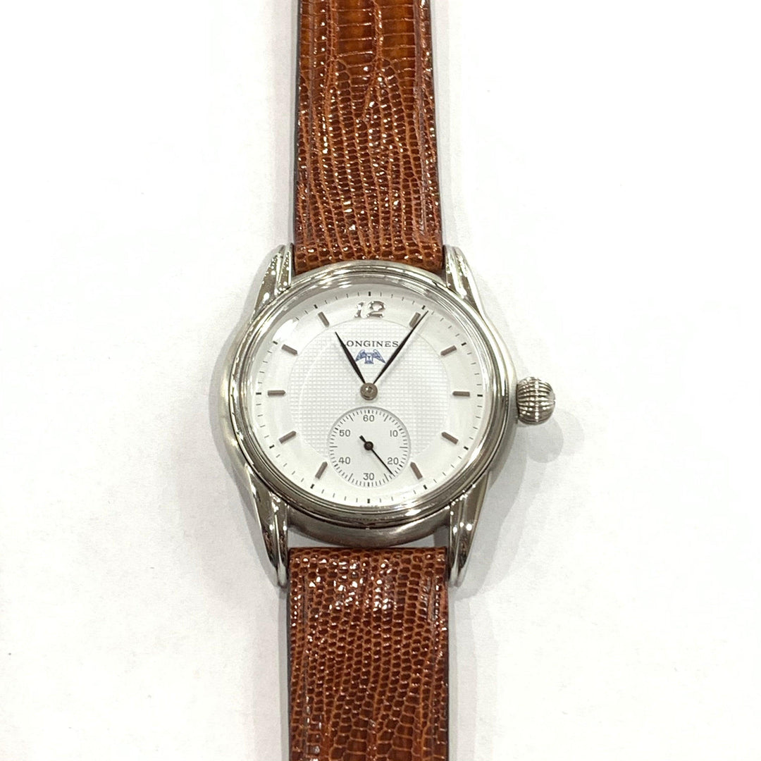 Longines orologio 36mm bianco carica manuale acciaio L4.659.4.26.2 - Gioielleria Capodagli