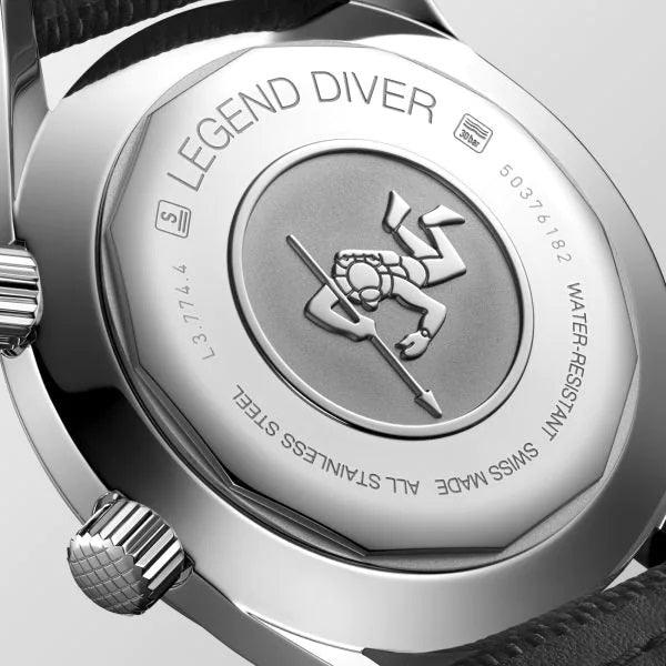 Longines horloge Heritage Legend Diver Blu Watch 42 mm blauw automatisch staal L3.774.4.90.2 - Capodagli 1937