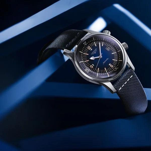 Longines horloge Heritage Legend Diver Blu Watch 42 mm blauw automatisch staal L3.774.4.90.2 - Capodagli 1937