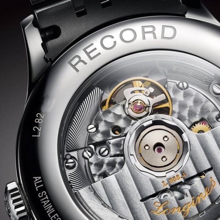 Longines Record collectie horloge 40 mm wit mat automatisch COSC staal L2.821.4.11.6 - Gioielleria Capodagli