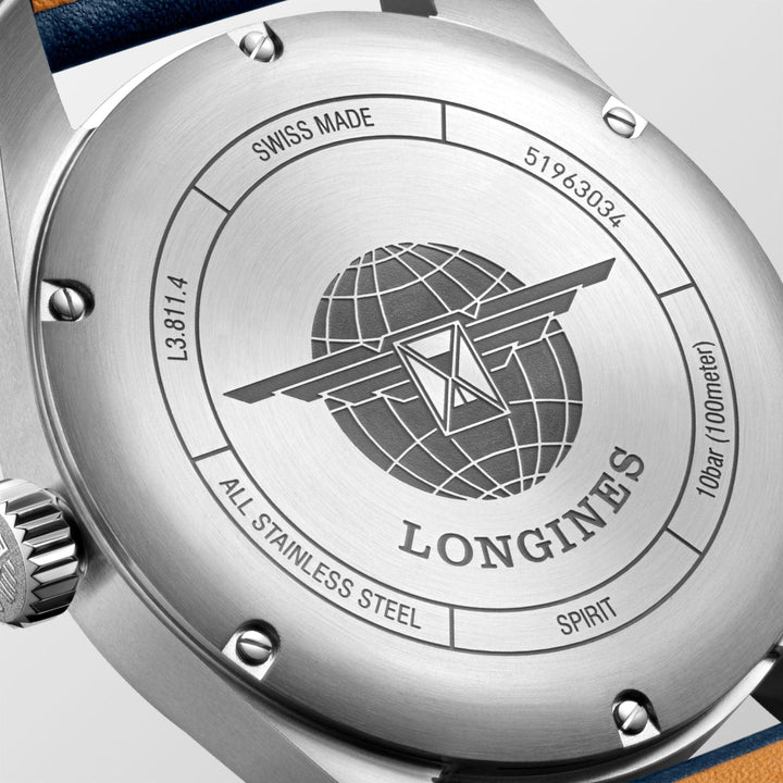 Longines orologio Spirit 42mm blu automatico acciaio L3.811.4.93.0 - Gioielleria Capodagli