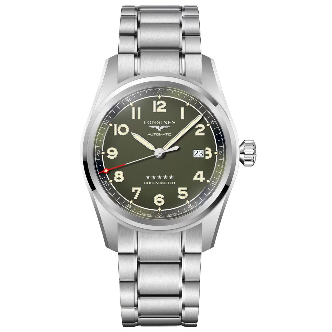 Longines orologio Spirit 42mm verde matt automatico acciaio L3.811.4.03.6 - Capodagli 1937