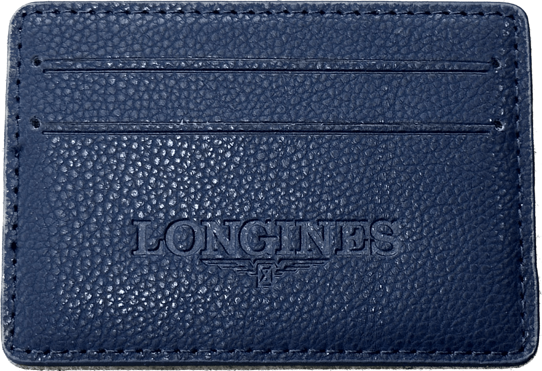 Longines Kreditkartenetui mit 4 Fächern aus blauem Nappaleder LONG-01-CC – Capodagli 1937