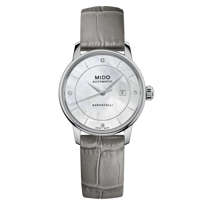 Mido horloge Baroncelli Signature Lady Colors Box Special Edition 30 mm parelmoer automatisch staal M037.207.16.106.00 - Capodagli 1937