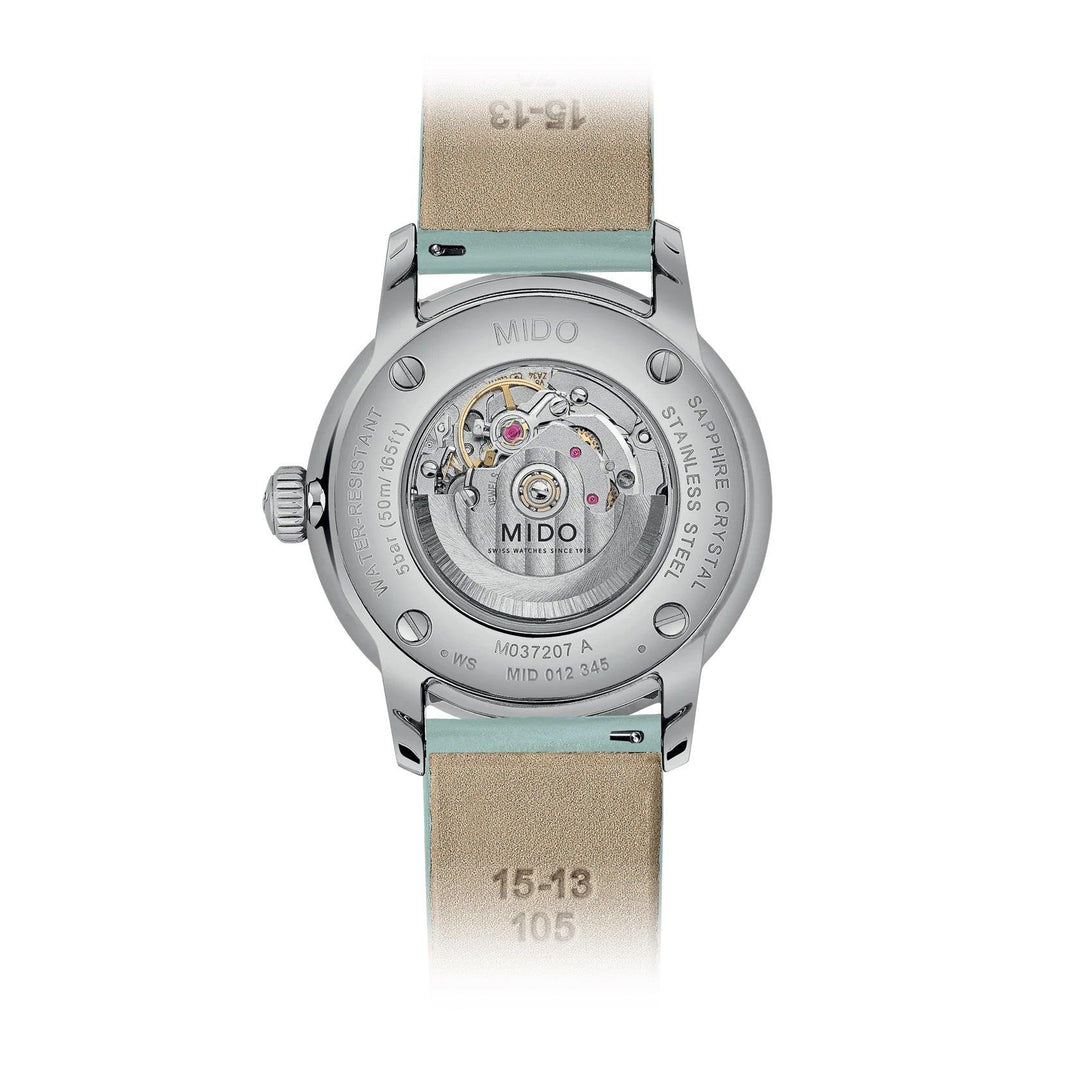 Mido horloge Baroncelli Signature Lady Colors Box Special Edition 30 mm parelmoer automatisch staal M037.207.16.106.00 - Capodagli 1937