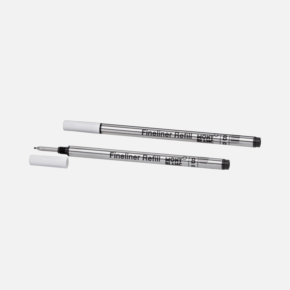 Montblanc 2 refill per fineliner punta B Mystery Black nero 128247 - Capodagli 1937