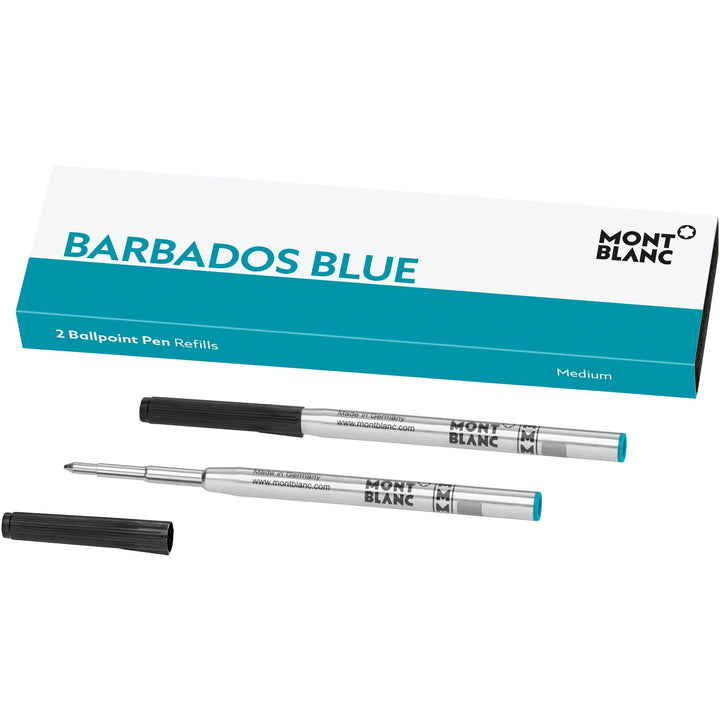 Montblanc 2 balpenvullingen (M) Barbados Blue Caribisch blauw 116219 - Capodagli 1937
