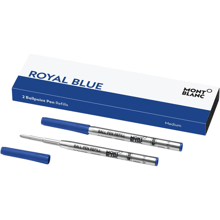 Montblanc 2 vullingen voor balpenpunt M Koningsblauw blauw 128214 - Capodagli Sieraden