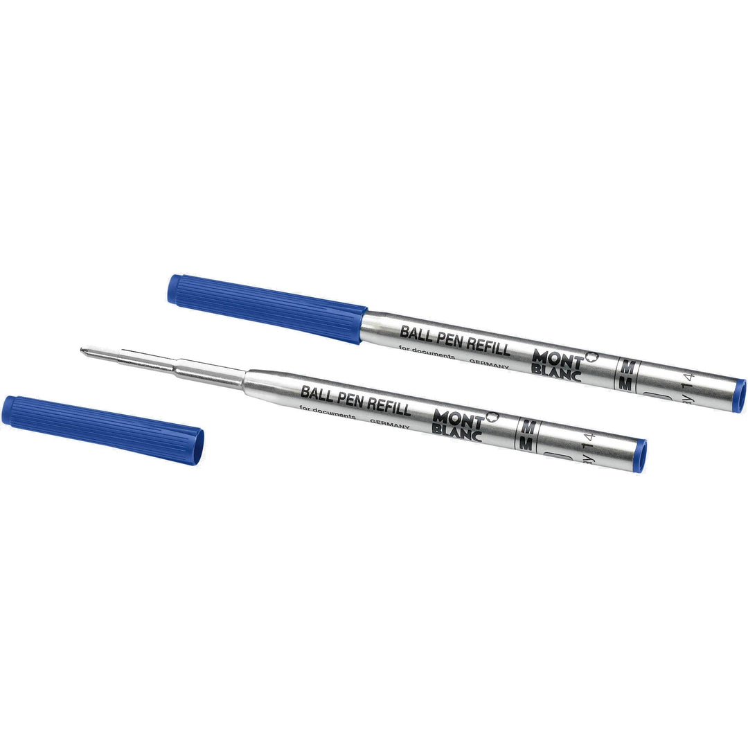 Montblanc 2 vullingen voor balpenpunt M Koningsblauw blauw 128214 - Capodagli Sieraden