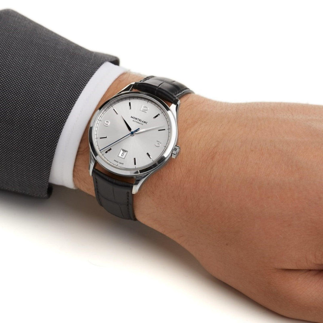 Montblanc Heritage Chronometrie watch 40mm silver automatic steel 112533 ​​- Capodagli Jewelry