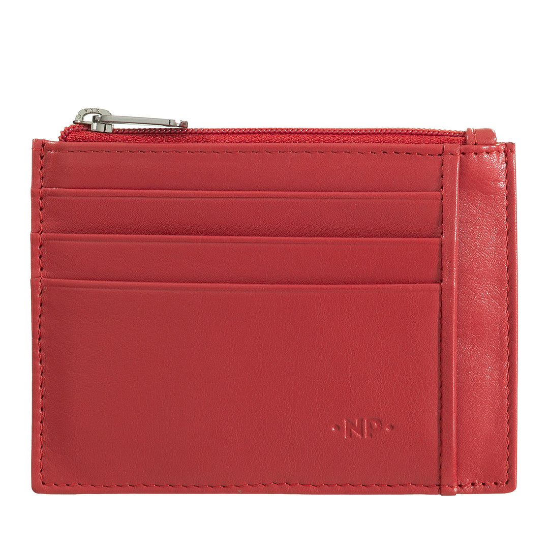 NuVola Leather Sachet Portfolio Holder -kaarten Pocket Leer in lederen deur -tot -Zero scharnieren