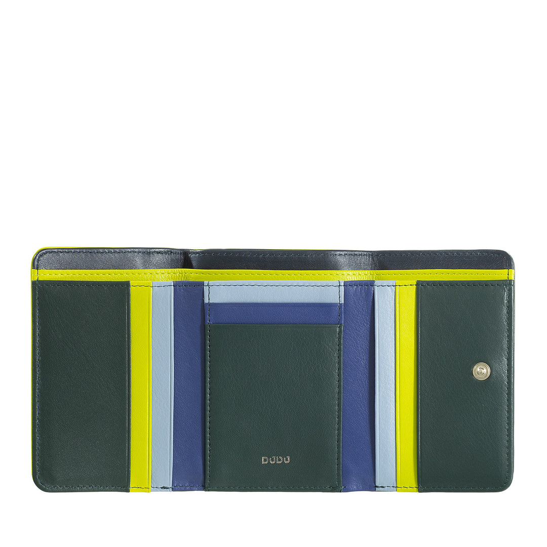 DuDu Piccolo RFID -portemonnee RFID in kleurrijk veelkleurig leer