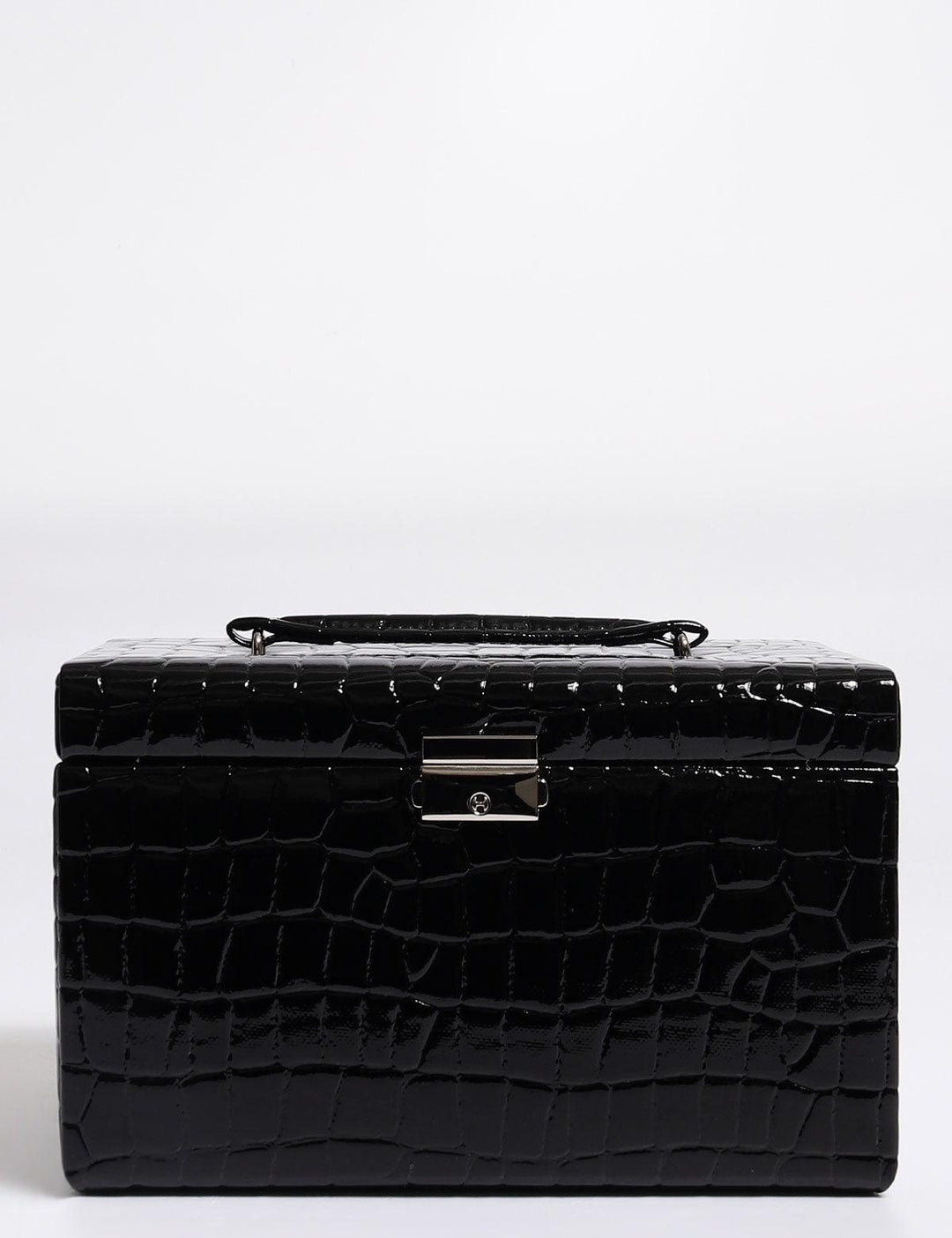 Friedrich23 Schmuckkästchen mit Krokodilprägung Schwarz 23254-20 - Capodagli 1937