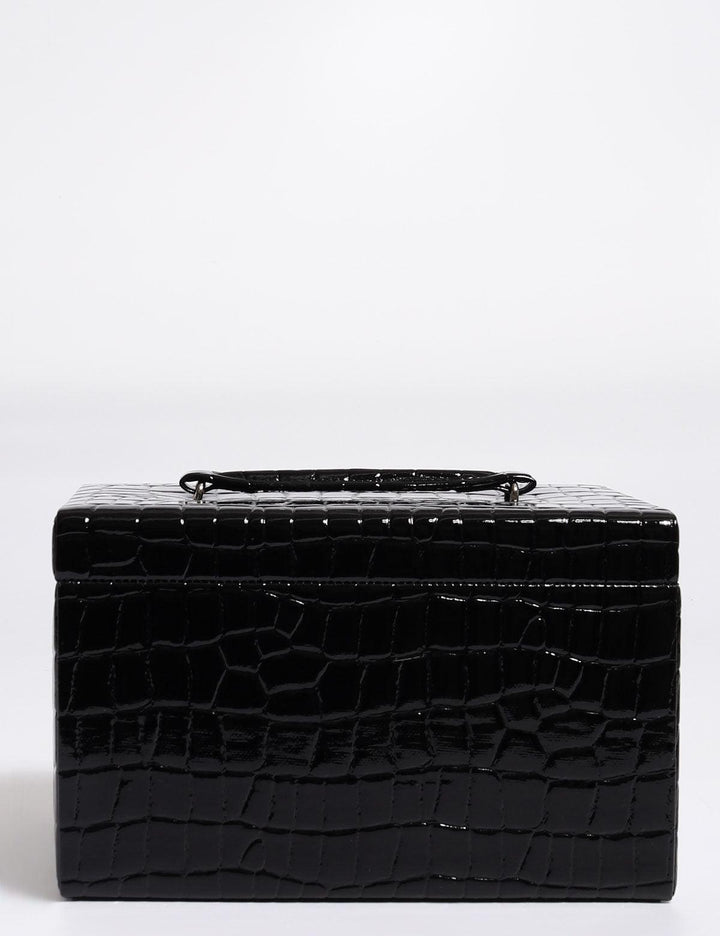 Friedrich23 Schmuckkästchen mit Krokodilprägung Schwarz 23254-20 - Capodagli 1937