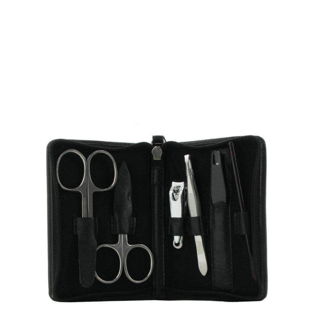 Friedrich23 Maniküre-Set mit Reißverschluss Schwarz 72003-2 - Capodagli 1937