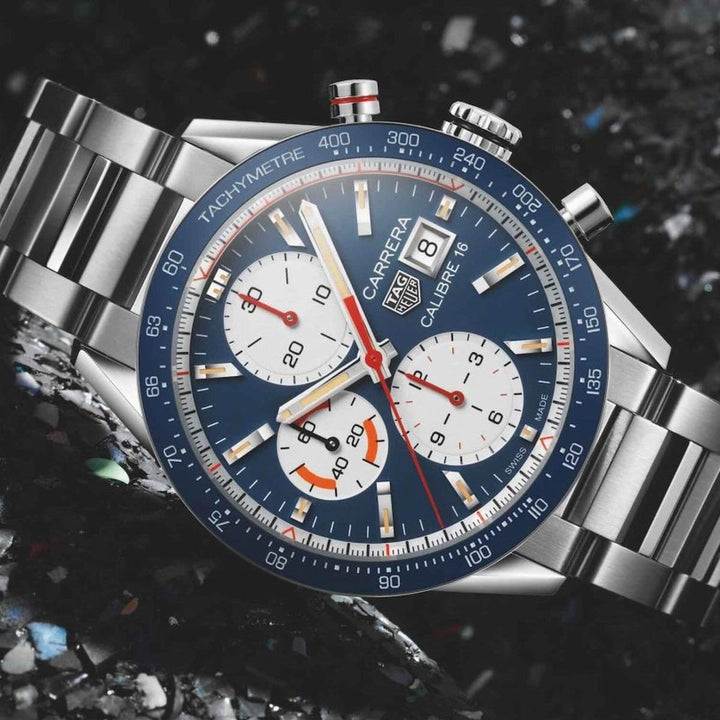 TAG Heuer watch Carrera Caliber 16 automatic chronograph 41mm CV201AR.BA0715 - Gioielleria Capodagli