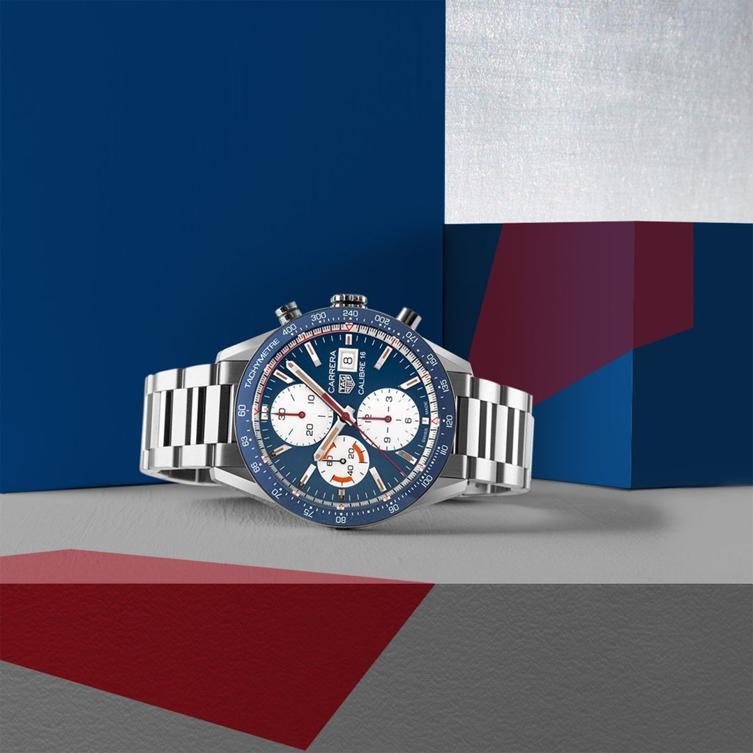 TAG Heuer watch Carrera Caliber 16 automatic chronograph 41mm CV201AR.BA0715 - Gioielleria Capodagli