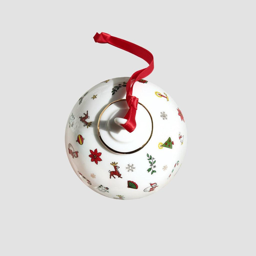 Taitu boldecoratie Noel Oro Ball 8cm Fijn porselein 12-4-17 - Capodagli 1937