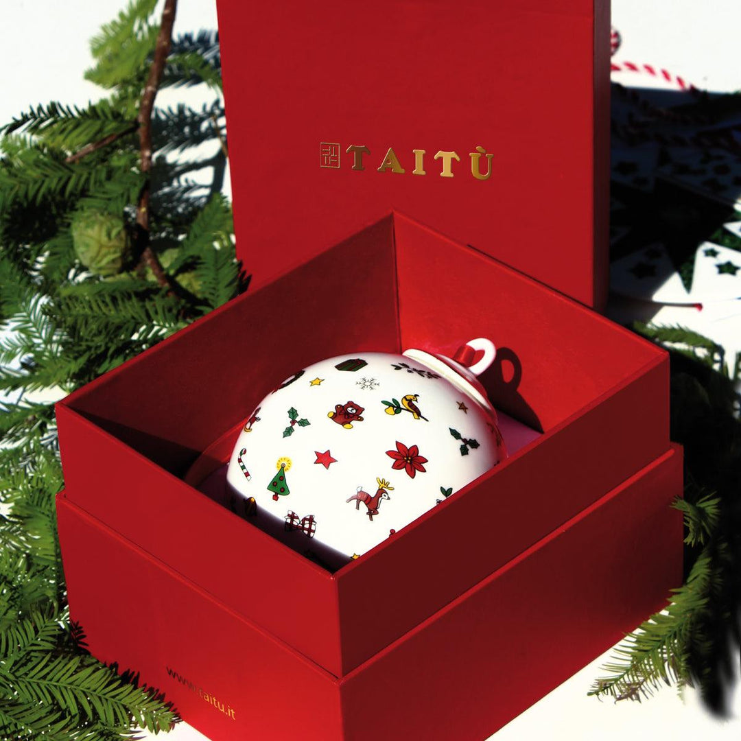 Taitu sphere decoration Noel Oro Ball 8cm Fine Porcelain 12-4-17 - Capodagli 1937