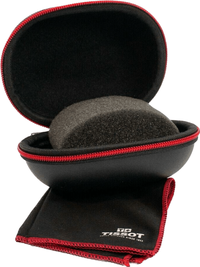 Tissot Reiseetui mit Uhrenbezug aus schwarzem Leder TIS-01-BOX – Capodagli 1937