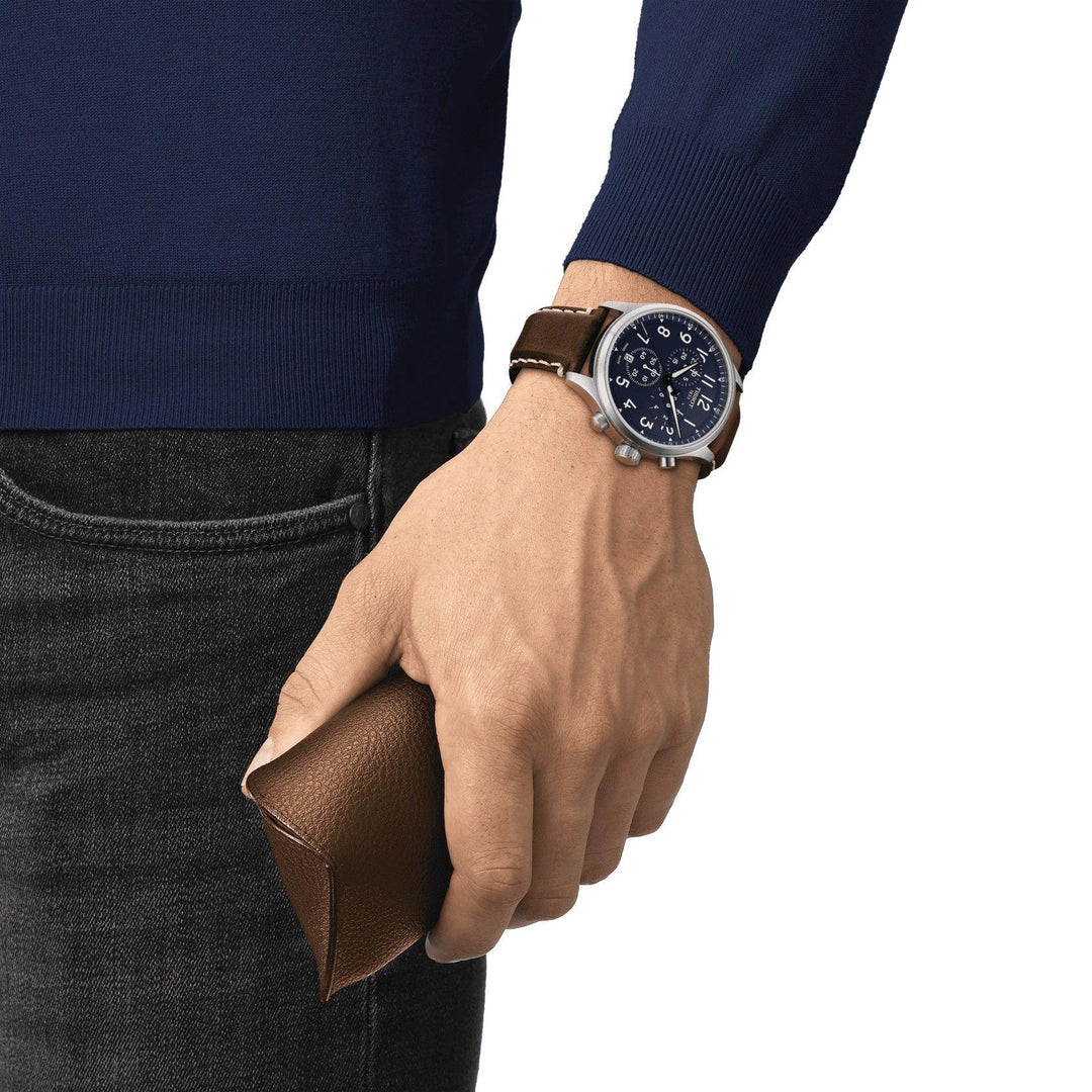 Tissot Uhr Chrono XL Vintage 45 mm blauer Quarzstahl T116.617.16.042.00 – Capodagli 1937