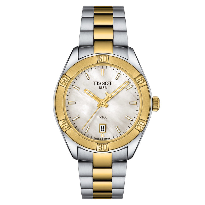 Tissot orologio donna PR 100 Sport Chic 36mm madreperla acciaio quarzo T101.910.22.111.00 - Gioielleria Capodagli