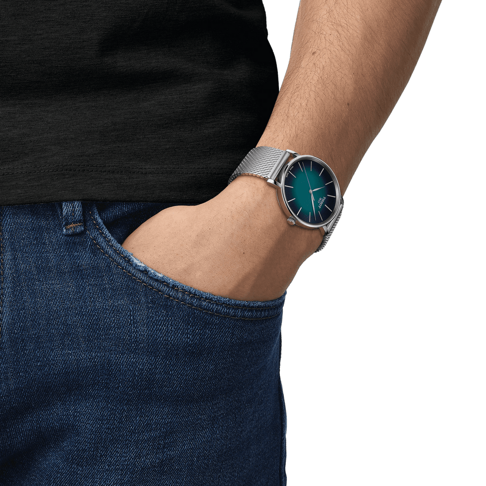 Tissot Everytime horloge 40mm groen quartz staal T143.410.11.091.00 - Capodagli 1937