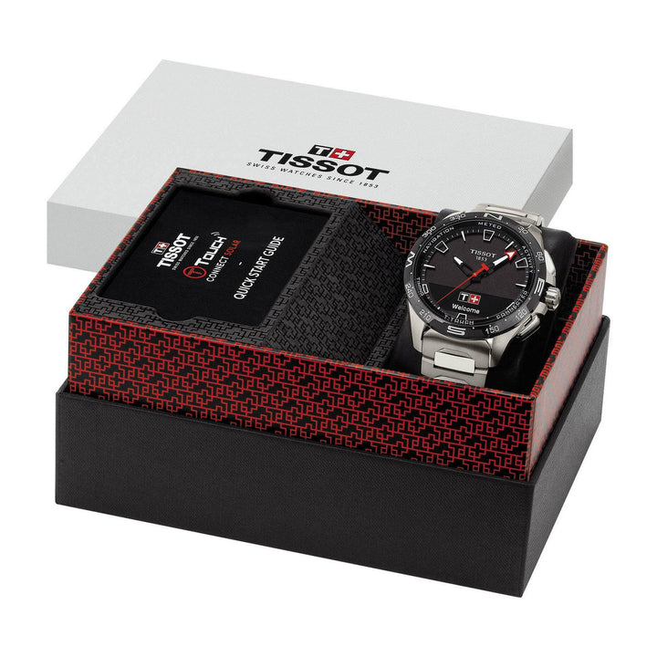 Tissot orologio T-Touch Connect Solar 47,5mm nero quarzo titanio T121.420.44.051.00 - Gioielleria Capodagli