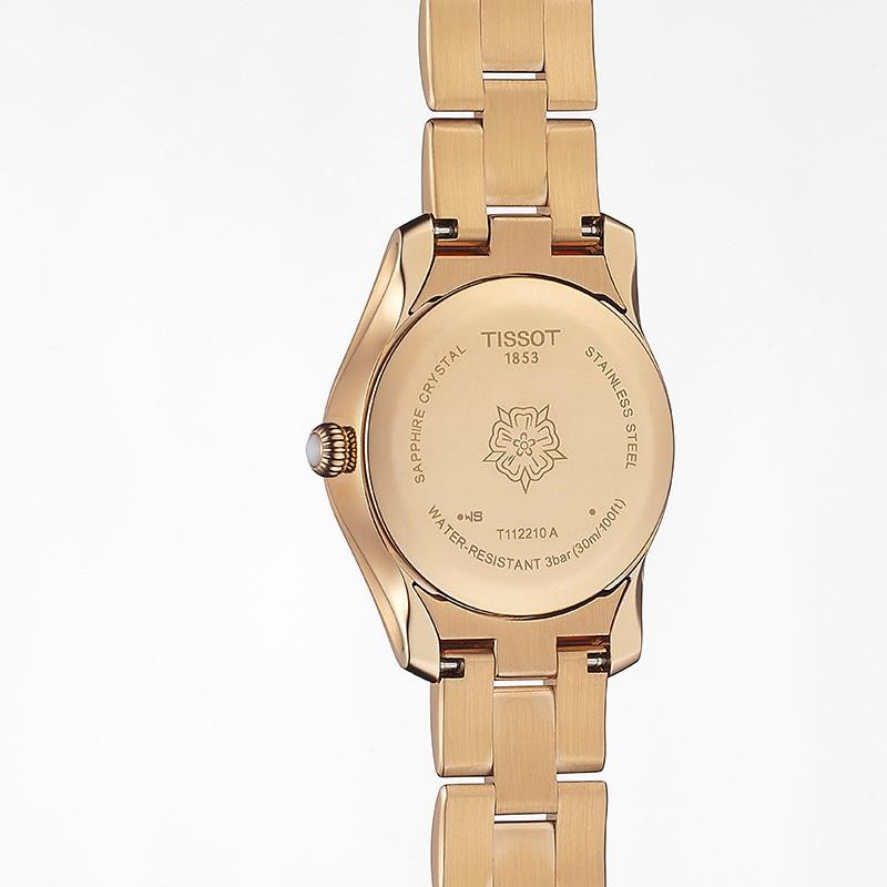 Tissot-Uhr T-Wave 30 mm T-Lady Quarzstahl PVD T112.210.33.061.00 - Gioielleria Capodagli
