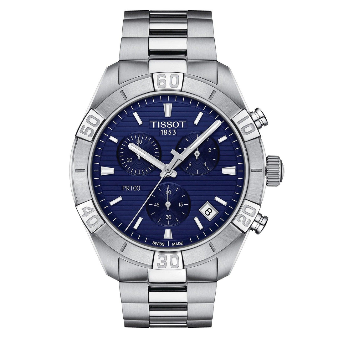 Tissot orologio uomo PR 100 Sport Gent Chronograph 44mm quarzo acciaio T101.617.11.041.00 - Gioielleria Capodagli