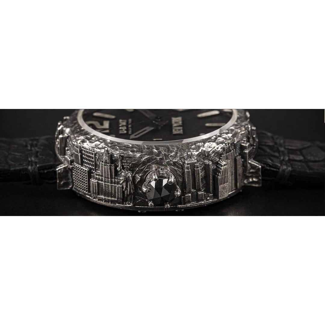 U-Boot-Uhr New York 925 Diamant 45mm schwarz Automatik 925er Silber NEW YORK 925 - Capodagli 1937