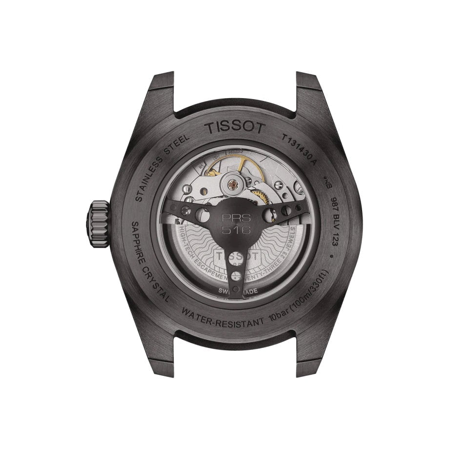 Tissot Watch PRS 516 Powermitic 80 42 mm Zwart automatische stalen afwerking PVD Black T131.430.36.052.00 uur