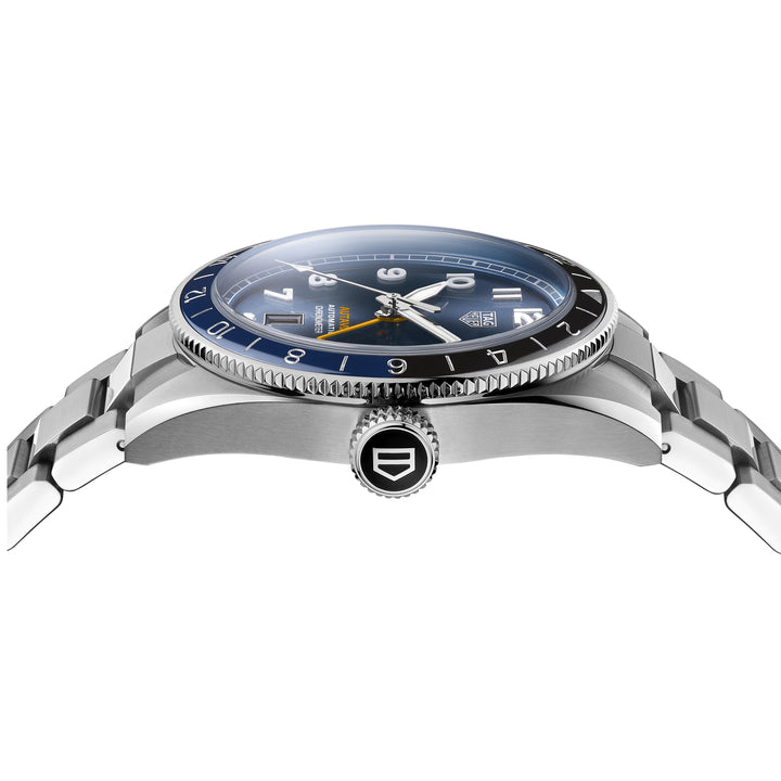 TAG Heuer Clock Autobia Consc GMT Kaliber 7 Limited Edition 42 mm Blue Automatic Steel Wheel11a.ba0650