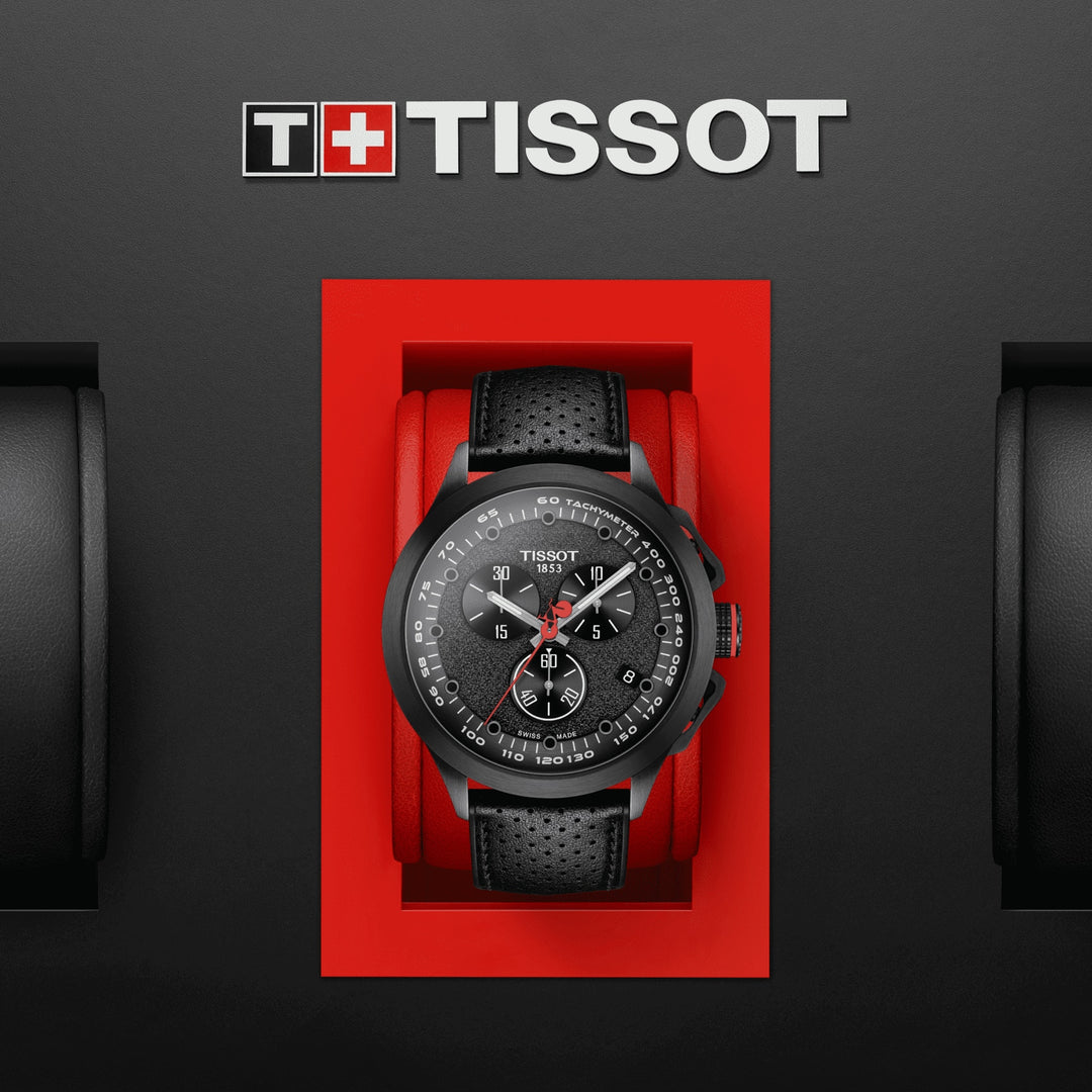 Tissot T-race Cycing Clock Girling d'Italia 2022 Speciale editie 45 mm Quartz Steel PVD Black T135.417.37.051.01